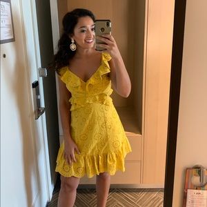 ASTR Elora Dress Mustard